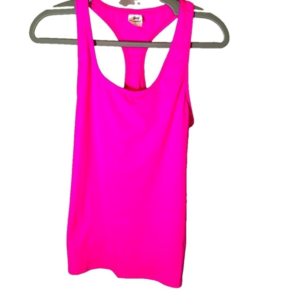 Body wrappers 2X ladies active wear top in hot pink
